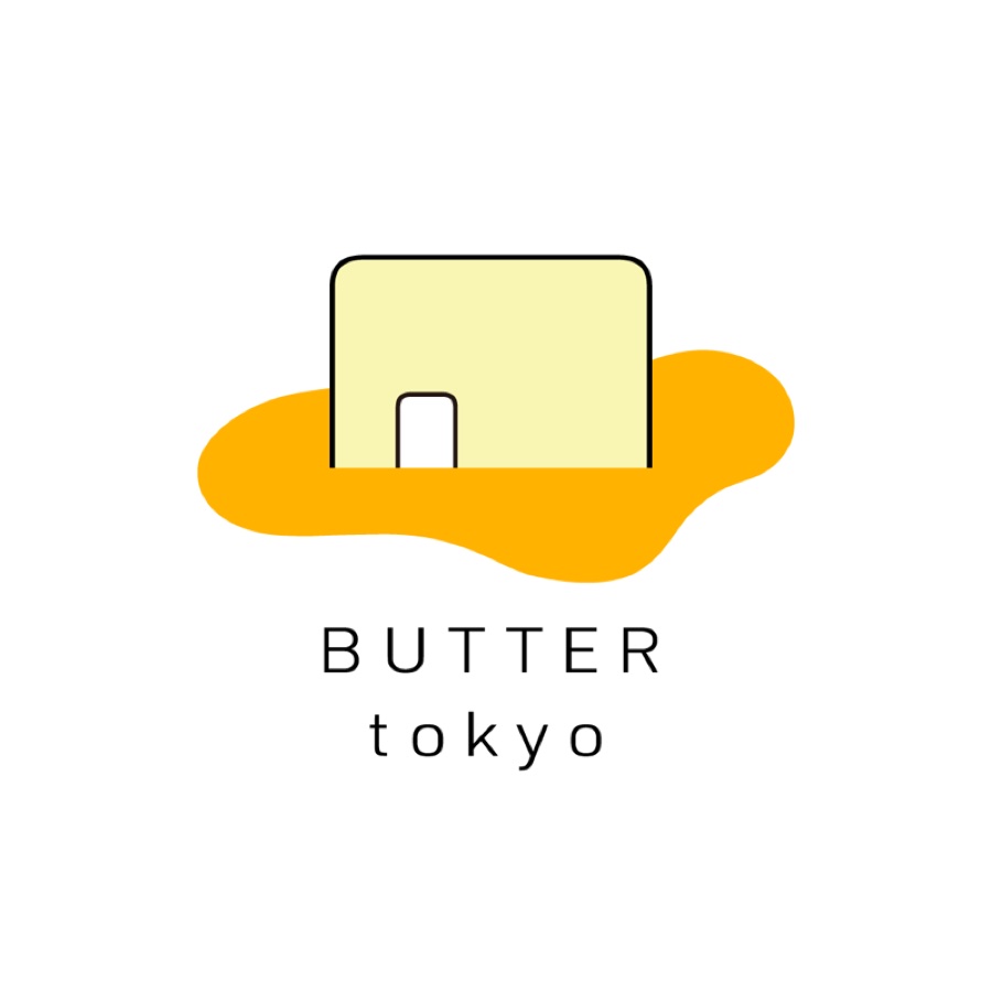 BUTTER tokyo のロゴ。溶けていくバターと、熱が外へ溢れ出す形